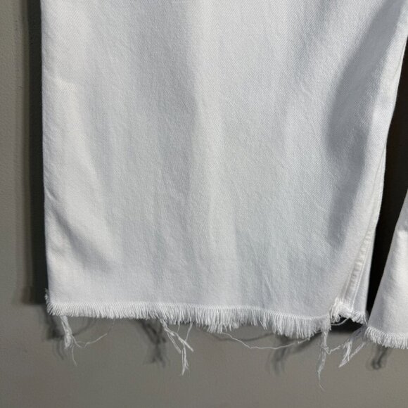 Abercrombie & Fitch Curve Love High Rise Cropped Wide Leg Jeans Womens 14S White - Picture 8 of 15